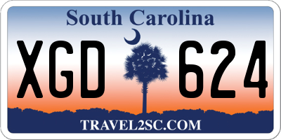 SC license plate XGD624