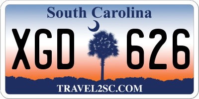 SC license plate XGD626