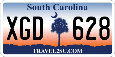 SC license plate XGD628