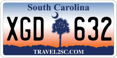 SC license plate XGD632