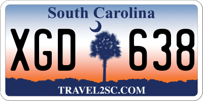 SC license plate XGD638