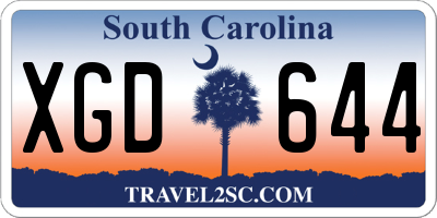 SC license plate XGD644