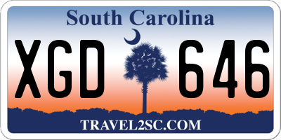 SC license plate XGD646