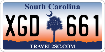 SC license plate XGD661