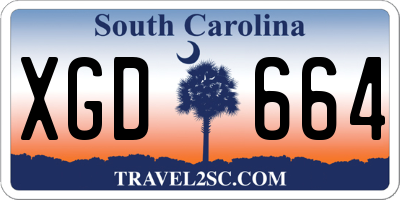 SC license plate XGD664