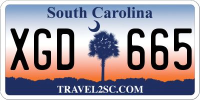 SC license plate XGD665