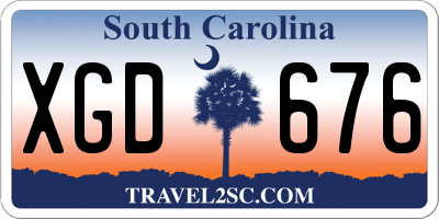 SC license plate XGD676