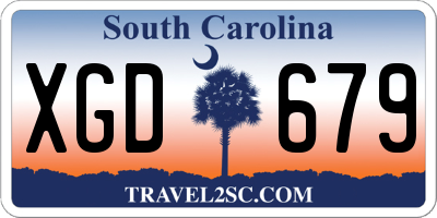 SC license plate XGD679