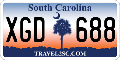 SC license plate XGD688