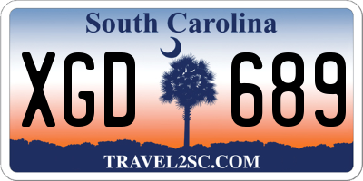 SC license plate XGD689