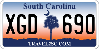 SC license plate XGD690