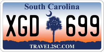 SC license plate XGD699