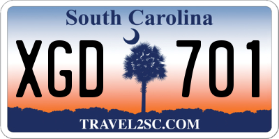 SC license plate XGD701