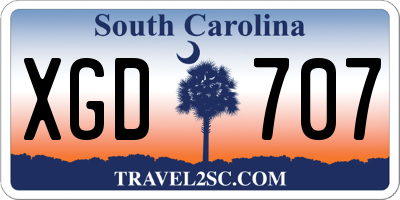 SC license plate XGD707