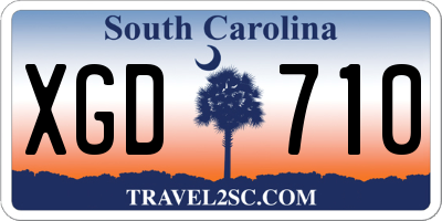 SC license plate XGD710