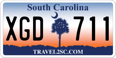 SC license plate XGD711
