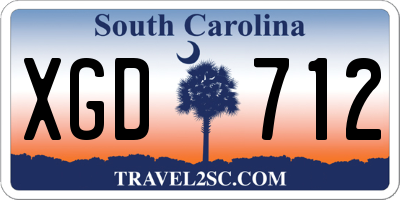 SC license plate XGD712