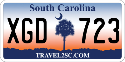 SC license plate XGD723
