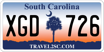 SC license plate XGD726