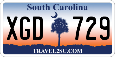 SC license plate XGD729