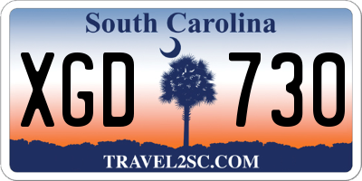 SC license plate XGD730