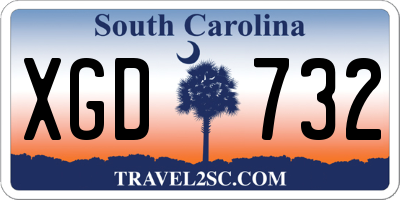 SC license plate XGD732