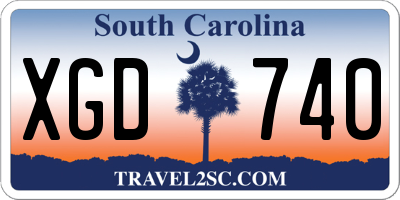 SC license plate XGD740