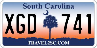 SC license plate XGD741