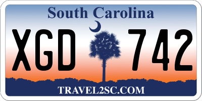 SC license plate XGD742