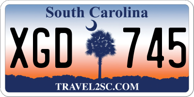 SC license plate XGD745
