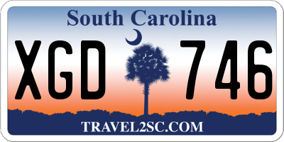 SC license plate XGD746