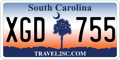 SC license plate XGD755