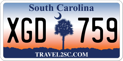 SC license plate XGD759