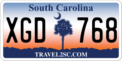 SC license plate XGD768