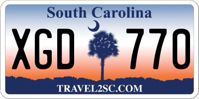 SC license plate XGD770