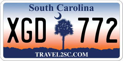 SC license plate XGD772