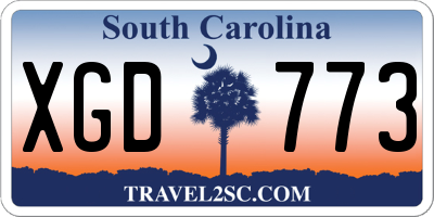 SC license plate XGD773