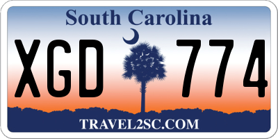SC license plate XGD774