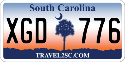 SC license plate XGD776