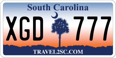 SC license plate XGD777