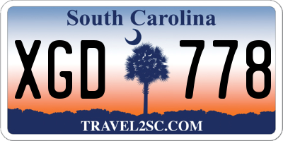 SC license plate XGD778