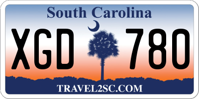 SC license plate XGD780