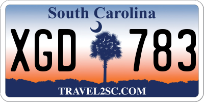 SC license plate XGD783
