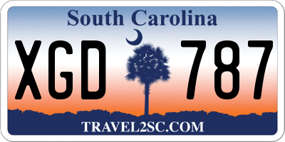 SC license plate XGD787