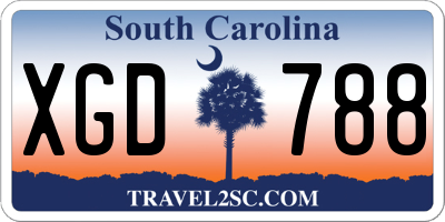 SC license plate XGD788