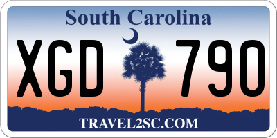 SC license plate XGD790