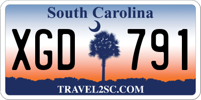 SC license plate XGD791