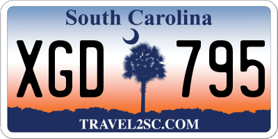 SC license plate XGD795