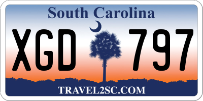SC license plate XGD797