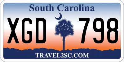 SC license plate XGD798